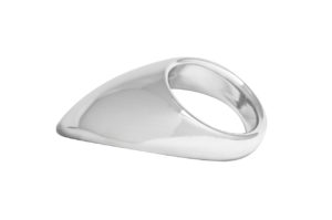 STAINLESS STEEL TEARDROP COCK RING 55 MM.