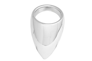 STAINLESS STEEL TEARDROP COCK RING 55 MM.