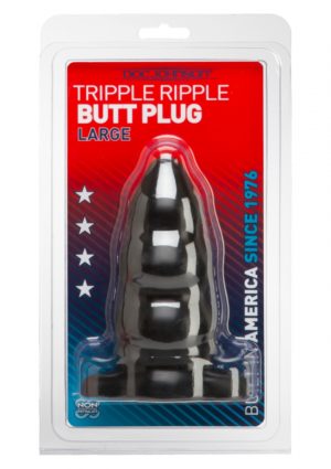 TRIPLE RIPPLE BUTT PLUG - LARGE