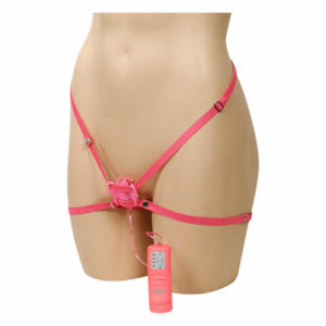 STRAP-ON VIBR. BUTTERFLY PINK
