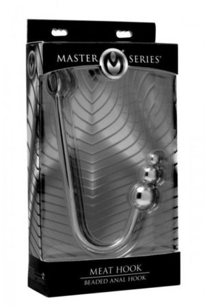 BEADED ANAL HOOK - SILVER