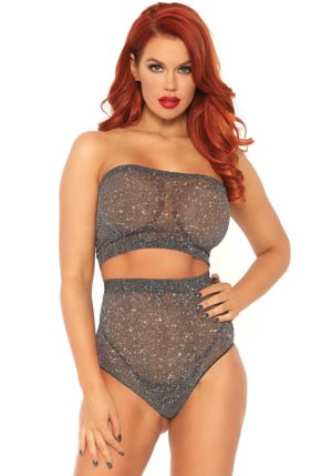 LUREX SPANDEX TOP AND PANTY OS