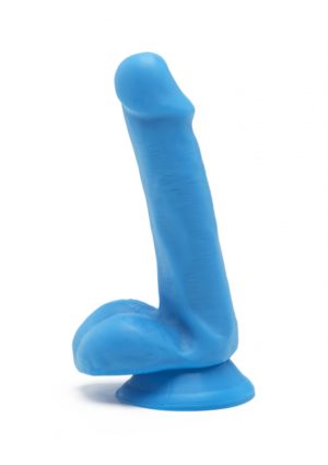HAPPY DICKS DILDO 6 INCH BALLS Blue