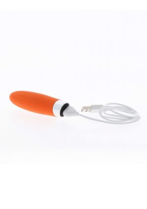 OPLAADBARE SILICONEN ORANJE VIBRATOR