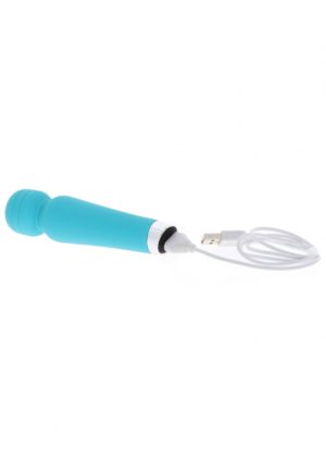 KLEINE TURQUOISE WAND VIBRATOR OPLAADBAAR