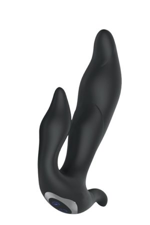 ZWARTE SILICONEN DUO VIBRATOR