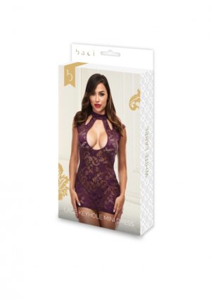 Lace Keyhole Mini Dress