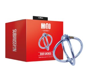 Duo Locked | Chromed Spherical Wrist Cuffs - 10.5cm.x8.6cm.
