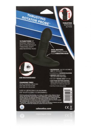 Zwarte Stotende en Roterende Prostaat Stimulator