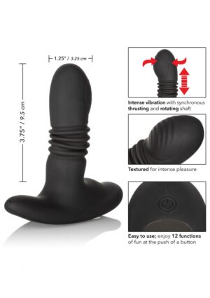 Zwarte Stotende en Roterende Prostaat Stimulator