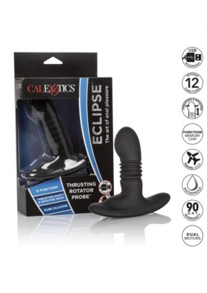 Zwarte Stotende en Roterende Prostaat Stimulator