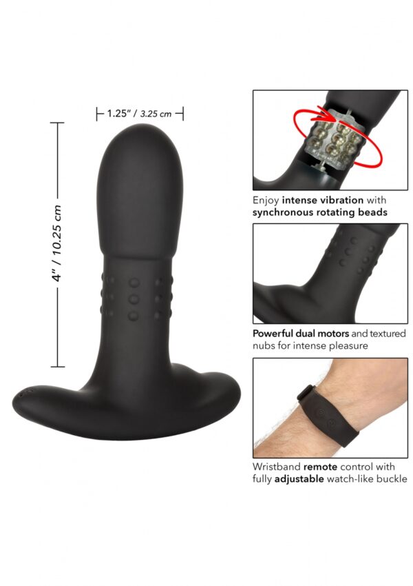 Anaal Plug met Parels en Afstandsbediening
