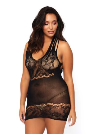 Floral Lace Mini Dress +