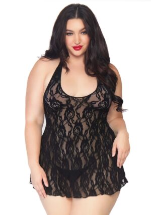 Halter Rose Lace Dress +