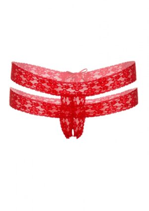 Lucy Crotchless Thong Panty